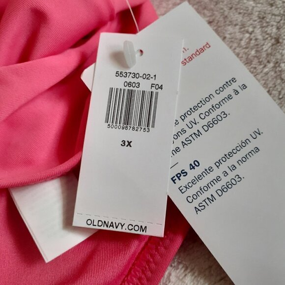 Old Navy NWT Women's Size 3X Cross Front Day Lily Pink Bikini Bottoms - Picture 6 of 11